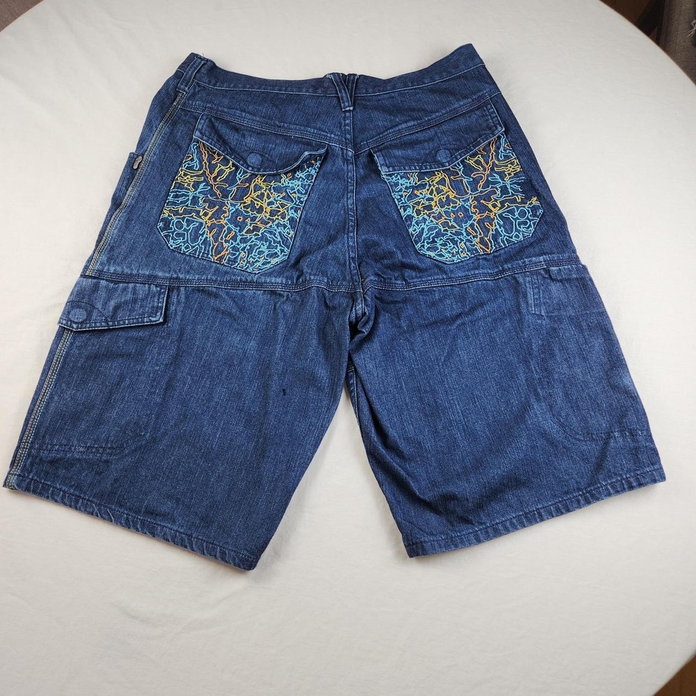 Nike Michael Jordan Jumpman Mens Blue Denim Shorts Jorts‎ Baggy Y2K Size 36